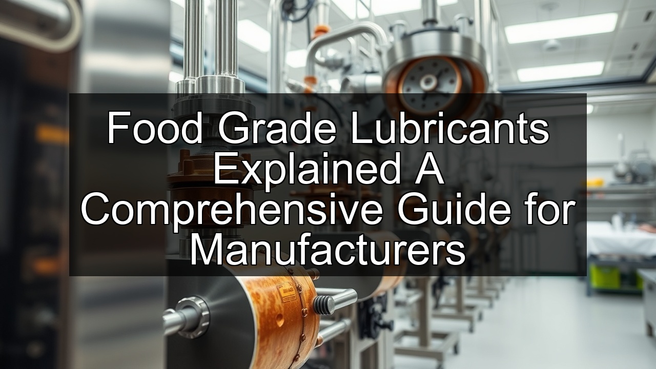 reliability lubricants usda food lubrication